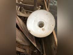 GAS STATION LIGHT, WOODEN BOX, WOODEN CHAIR, AND MISC. EQUIPMENT