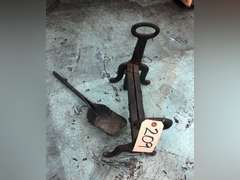 FIRE PLACE IRONS AND SCOOP