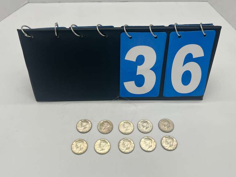 Lot of 10 1964 Kennedy Half Dollar Coins