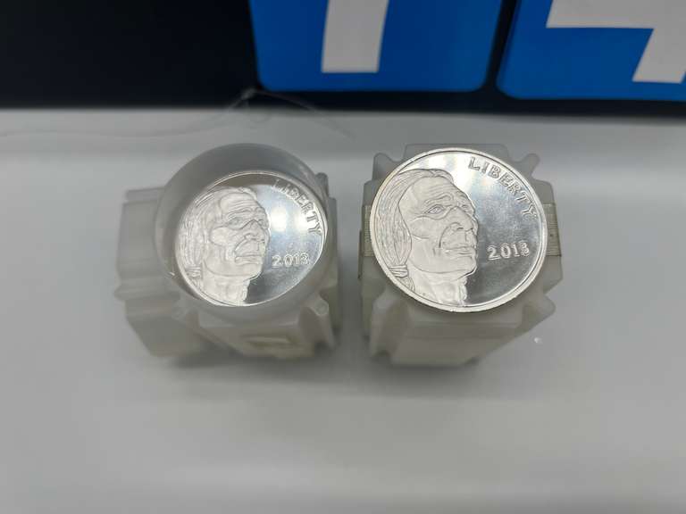 Lot of 40 2013 American Buffalo Indian Head 1 oz. Silver Bullion Rounds