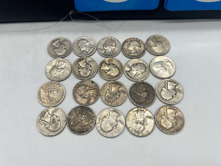 Lot of 20 Washington Pre 1964 Silver Quarters