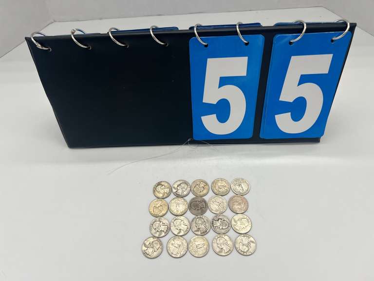 Lot of 20 Washington Pre 1964 Silver Quarters