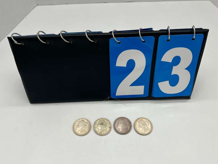 Lot of 4 1921 Morgan Silver Dollar Coins