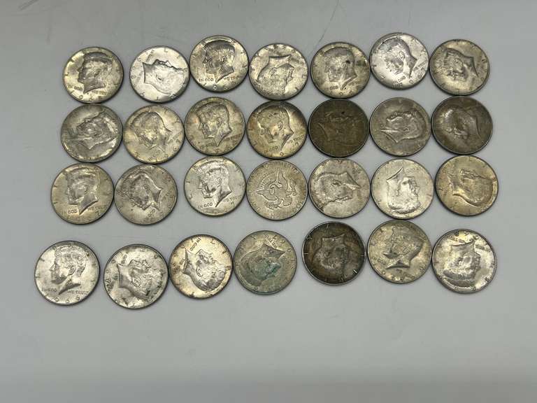 Lot of 28 1965-69 Kennedy Half Dollar Coins