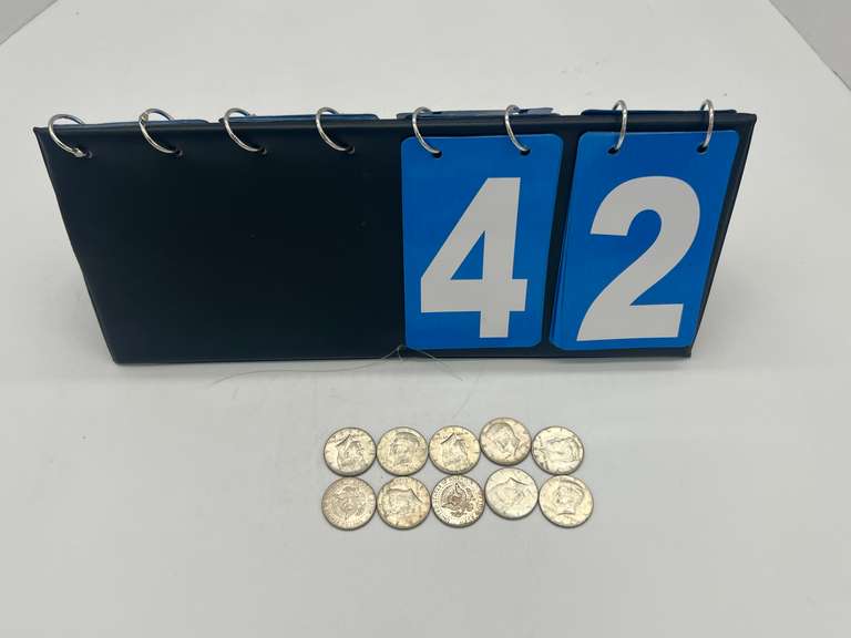 Lot of 10 1964 Kennedy Half Dollar Coins