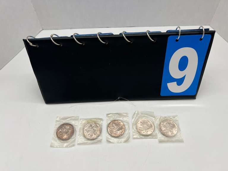 Lot of 5 1986 Sunshine Minting Silver Bullion Coins