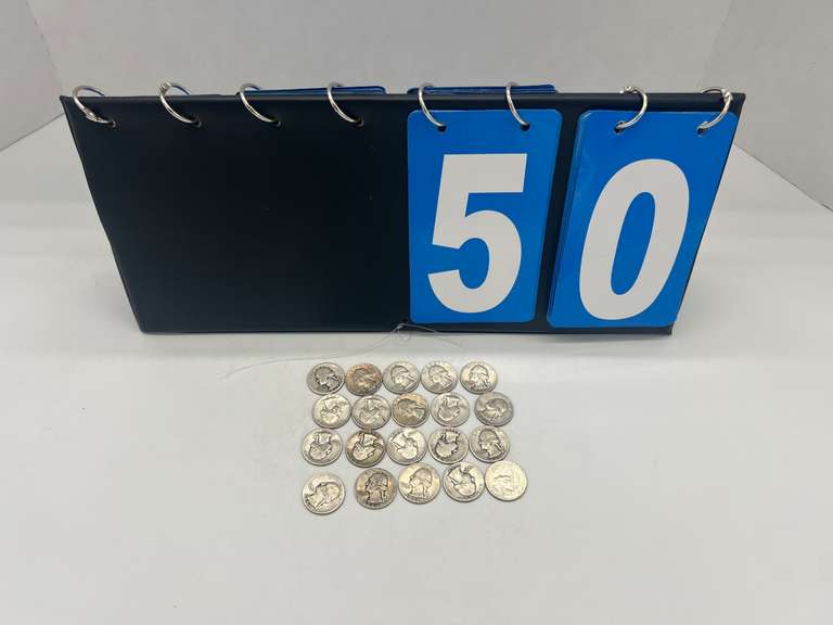 Lot of 20 Washington Pre 1964 Silver Quarters