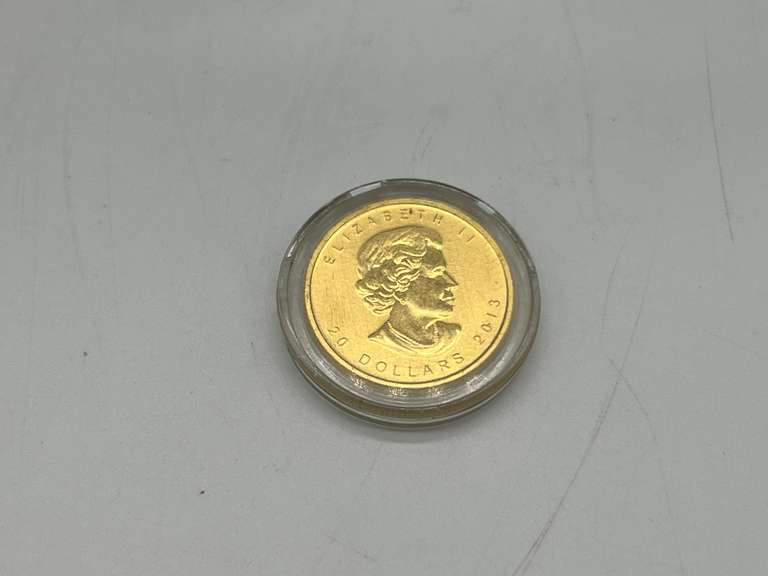 2013 $20 Canadian Maple Leaf 1/2 oz. Gold Coin