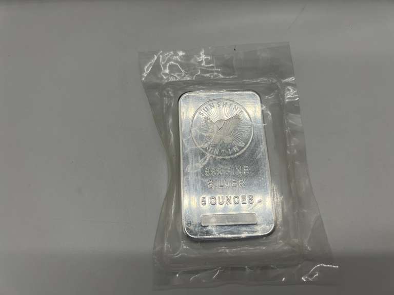 Sunshine Minting Silver Bullion 5 oz. Bar
