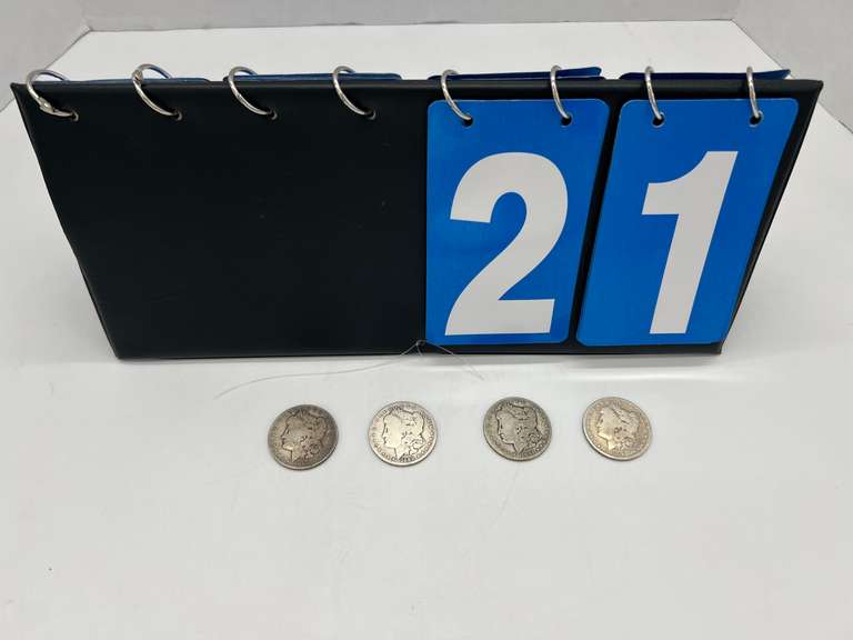 Lot of 4 Morgan Silver Dollar Coins