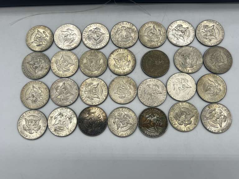 Lot of 28 1965-69 Kennedy Half Dollar Coins