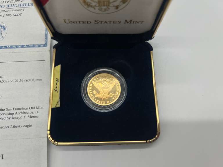 2006- S Old Mint Commemorative Gold Coin .242 oz. of Gold