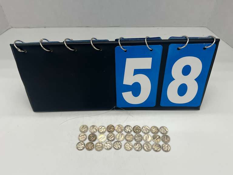 Lot of 30 Mercury Dimes