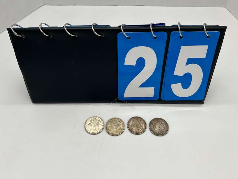 Lot of 4 1921 Morgan Silver Dollar Coins