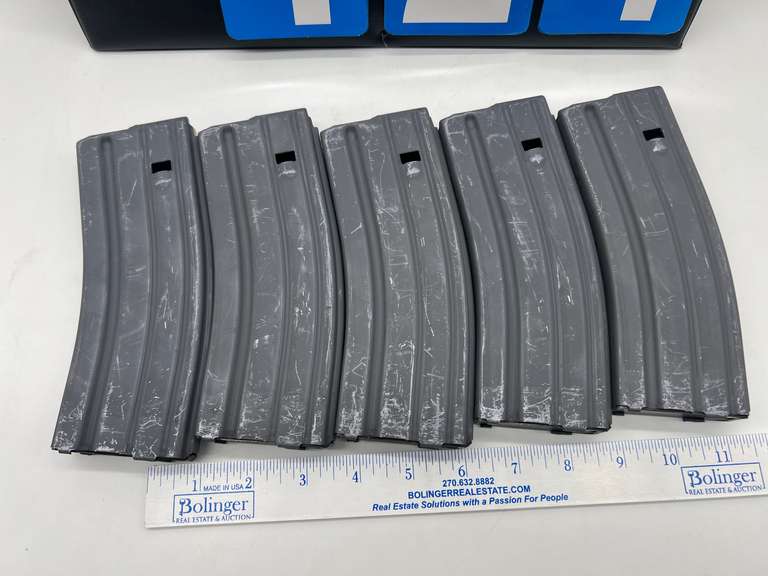 Lot of 5 30-round metal magazines 5.56/.223