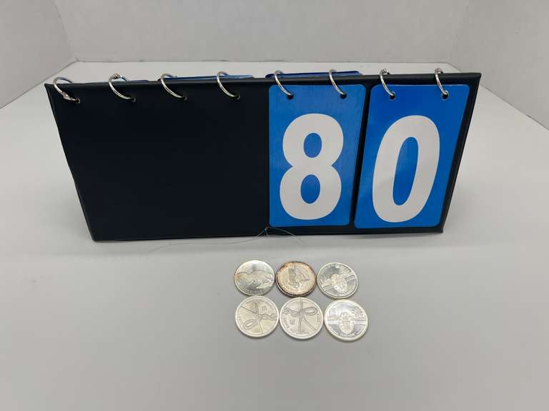 Lot of 6 assorted 1 oz. Silver Bullion Rounds