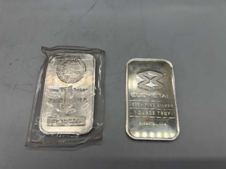 Lot of 5 Silver Bullion 1 ounce Bars