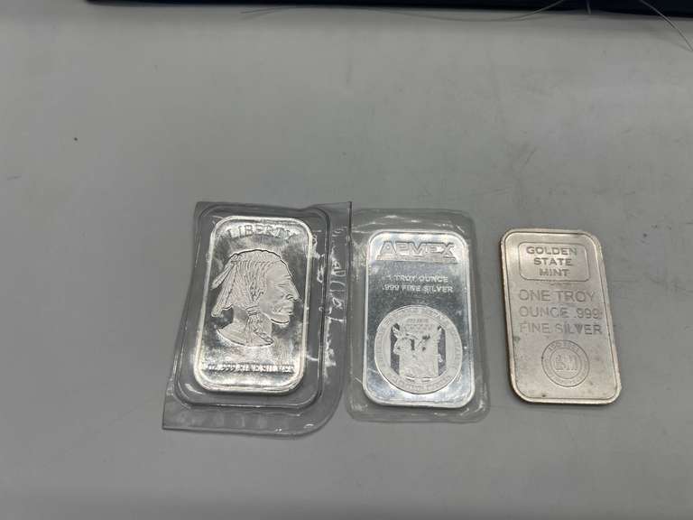 Lot of 5 Silver Bullion 1 ounce Bars