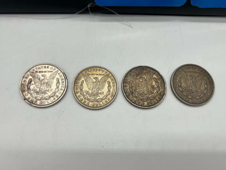 Lot of 4 1921 Morgan Silver Dollar Coins