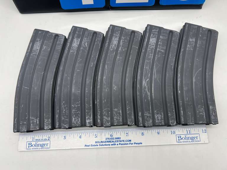 Lots of 5 30-round metal magazines 5.56/.223