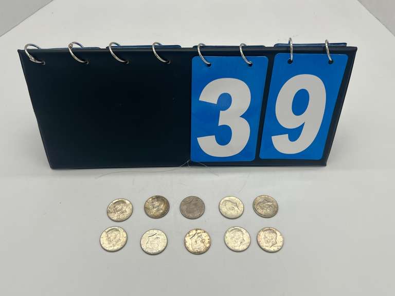 Lot of 10 1964 Kennedy Half Dollar Coins
