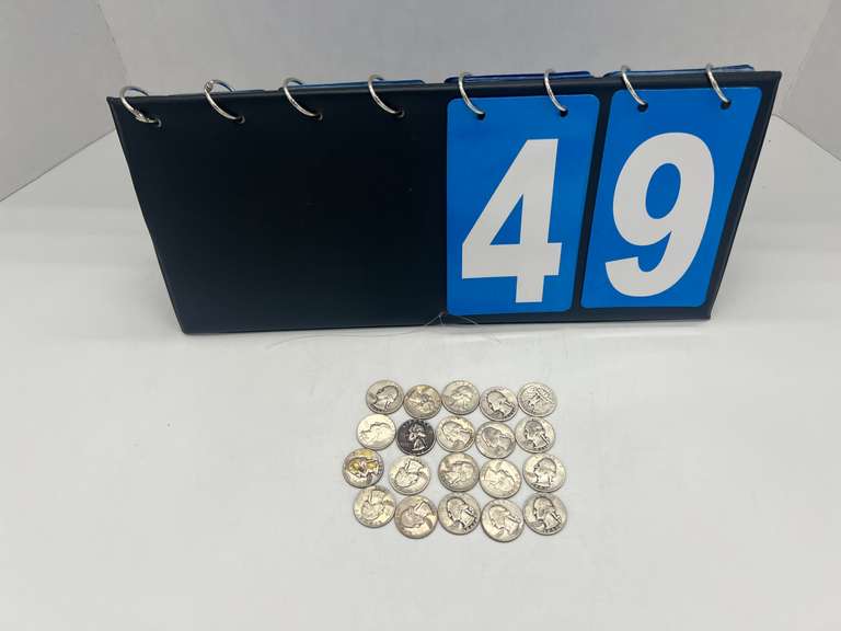 Lot of 20 Washington Pre 1964 Silver Quarters