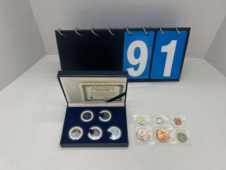 5 Statehood Quarters & 1993-D Coin proof set