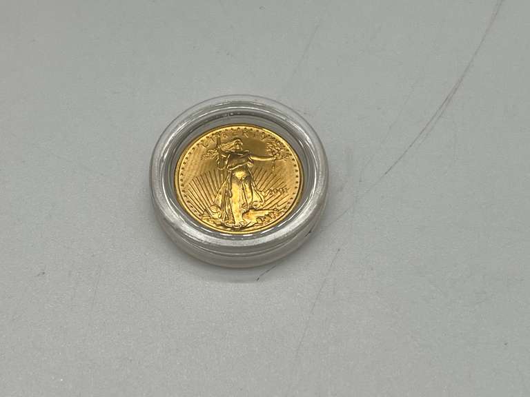 2001 $5 American Eagle Gold Coin 1/10th oz. Gold