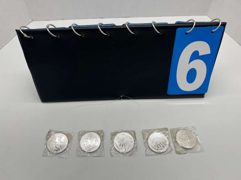 Lot of 5 American Precious Metal Exchange Bullion Coins