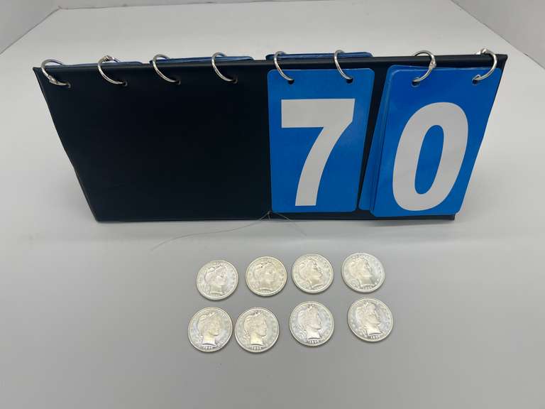 Lot of 8 1892 Barber commemorative 1 oz. Silver Bullion Rounds