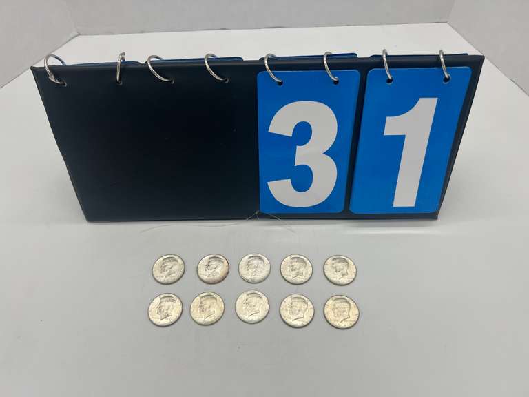 Lot of 10 1964 Kennedy Half Dollar Coins