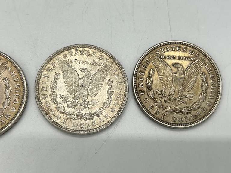 Lot of 4 1921 Morgan Silver Dollar Coins