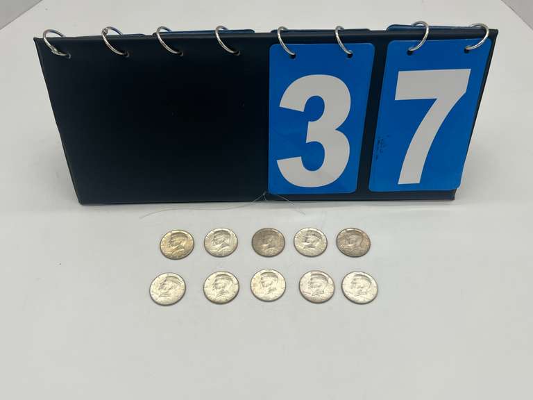 Lot of 10 1964 Kennedy Half Dollar Coins