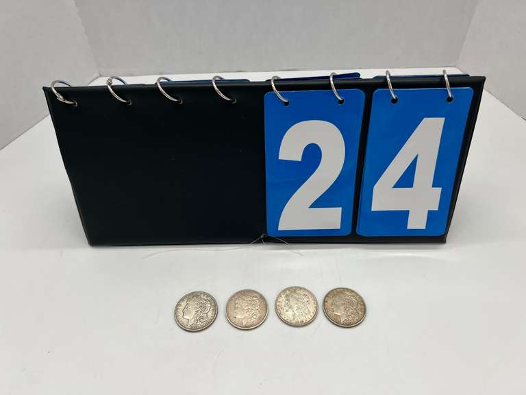 Lot of 4 1921 Morgan Silver Dollar Coins