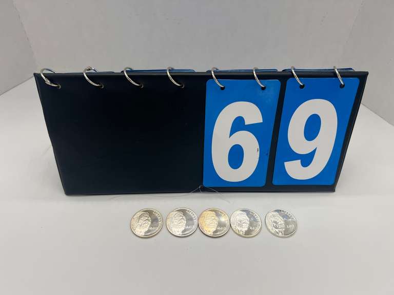 Lot of 5 2013 American Buffalo Indian Head 1 oz.  Silver Bullion Rounds