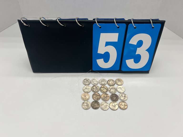 Lot of 20 Washington Pre 1964 Silver Quarters