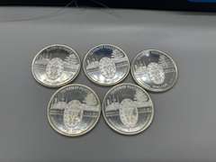 Lot of 5 2010 Medjugorje 1 oz. Silver Bullion Rounds