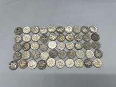 Lot of 50 Eisenhower Pre 1964 Dimes