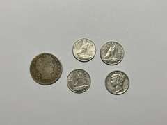 Lot of 5 1968 Misc Silver Coins