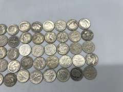Lot of 50 Eisenhower Pre 1964 Dimes