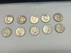 Lot of 10 1964 Kennedy Half Dollar Coins