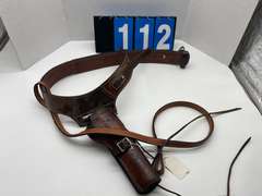 Beautiful leather gun belt and holster