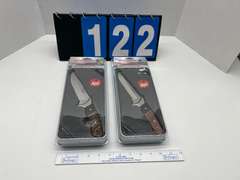 Lot of 2 BRAND NEW IN BOX Winchester 2016 150th anniversary edition wood handled, fixed blade huntin