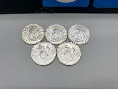 Lot of 5 Prospector 1 oz. Silver Bullion Rounds