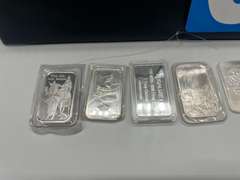 Lot of 8 Silver Bullion 1 oz. Bars