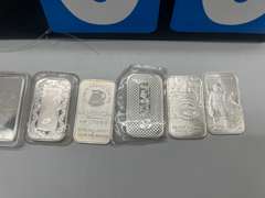 Lot of 8 Silver Bullion 1 oz. Bars