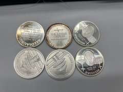 Lot of 6 assorted 1 oz. Silver Bullion Rounds
