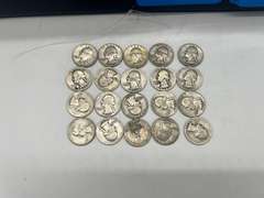 Lot of 20 Washington Pre 1964 Silver Quarters