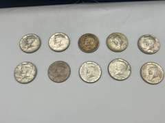 Lot of 10 1964 Kennedy Half Dollar Coins