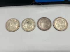 Lot of 4 1921 Morgan Silver Dollar Coins